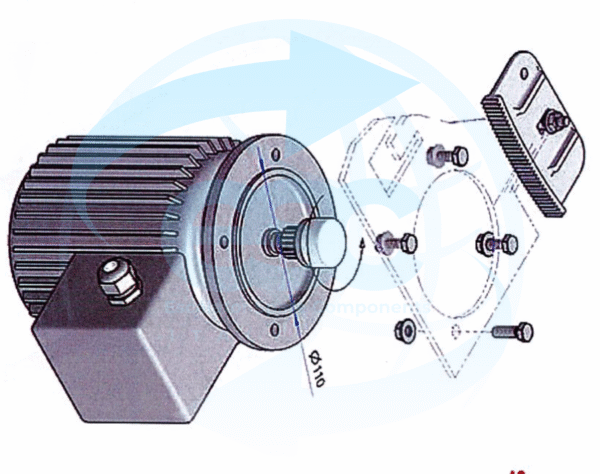 24070 - SCHINDLER SWE COMPATIBLE SERVICE BRAKE ACTIVATION MOTOR - immagine 2